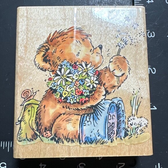 Penny Black 342J Vintage Make A Wish Teddy Bear - Picture 1 of 4